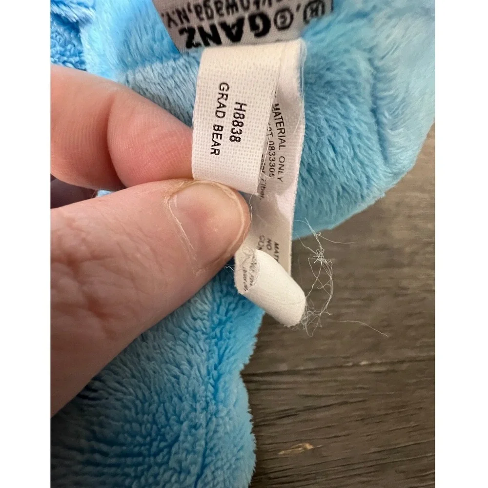 Ganz Plush Teddy Bear #1 Grad Blue Stuffed Animal Toy‎ with Ribbon